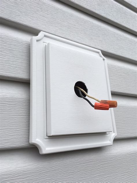 exterior light with siding box over electrical box|exterior light blocks for siding.